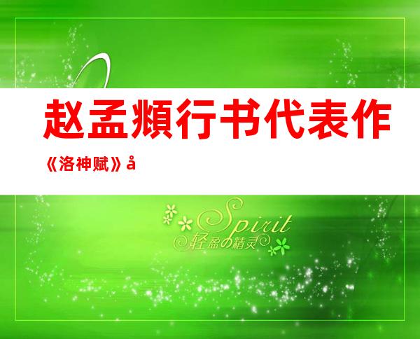 赵孟頫行书代表作《洛神赋》单字放大（赵孟頫行书代表作《洛神赋》尺寸）