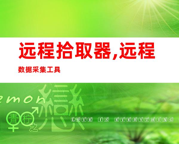 远程拾取器,远程数据采集工具