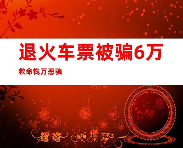 退火车票被骗6万救命钱 万恶骗子骗尽慈母心