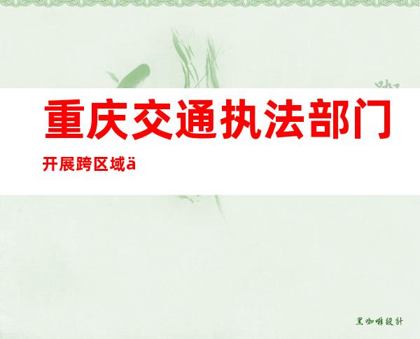 重庆交通执法部门开展跨区域交通运输秩序专项整治