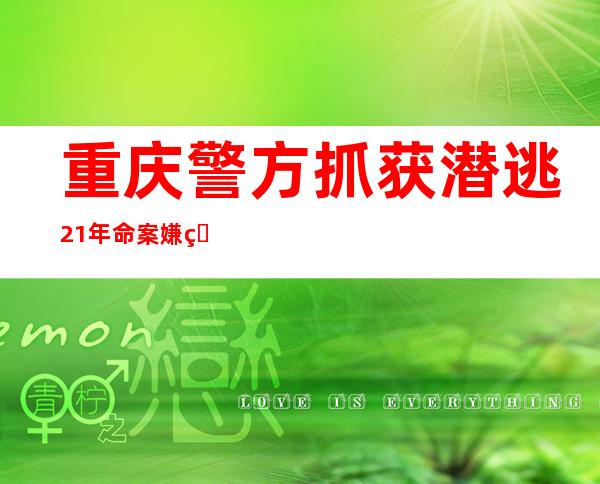 重庆警方抓获潜逃21年命案嫌疑人