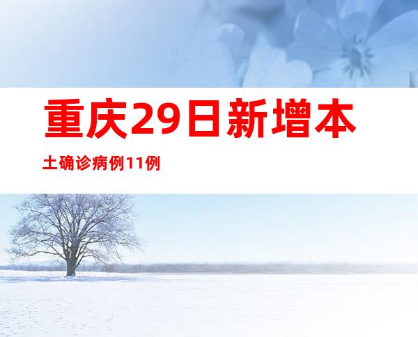 重庆29日新增本土确诊病例11例、本土无症状熏染者12例