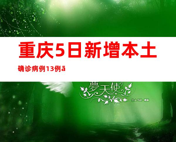 重庆5日新增本土确诊病例13例、本土无症状熏染者24例