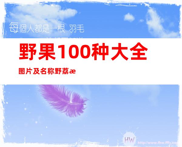 野果100种大全图片及名称野荔枝（野果100种大全图片及名称）