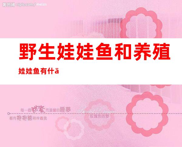 野生娃娃鱼和养殖娃娃鱼有什么区别？娃娃鱼有毒吗