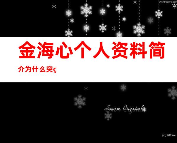 金海心个人资料简介 为什么突然消失了