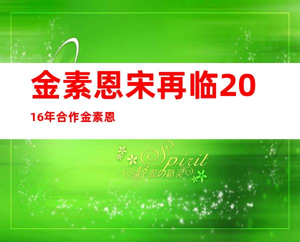 金素恩宋再临2016年合作 金素恩宋再临个人资料和剧照