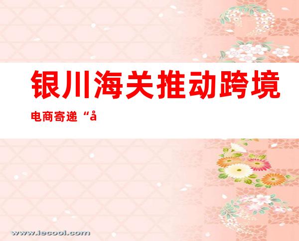 银川海关推动跨境电商寄递“异宠”综合治理专项举措 严守国弟子物平安