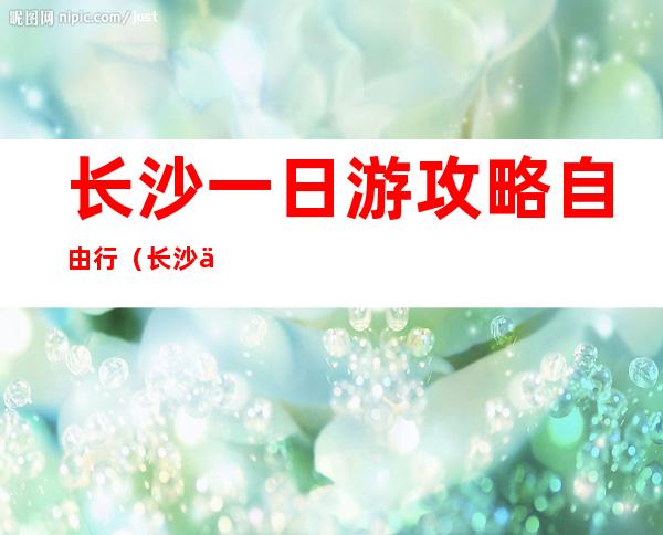 长沙一日游攻略自由行（长沙一日游攻略手抄报）