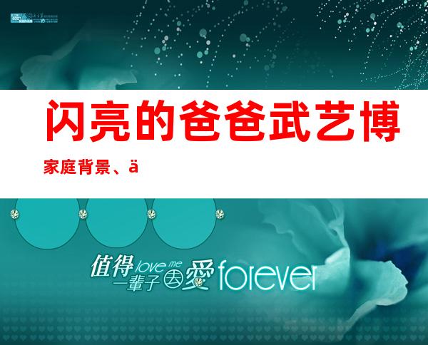 闪亮的爸爸武艺博家庭背景、个人资料遭扒,武艺博哥哥是童星