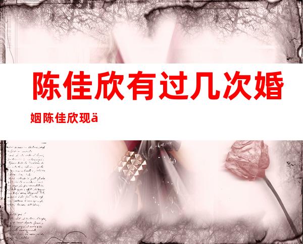 陈佳欣有过几次婚姻陈佳欣现任老婆资料