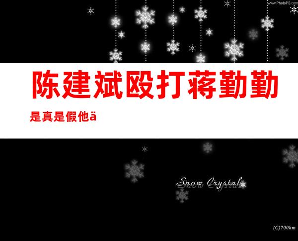 陈建斌殴打蒋勤勤是真是假? 他们俩到底发生了什么事情