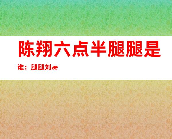 陈翔六点半腿腿是谁：腿腿刘洁死了是怎么回事