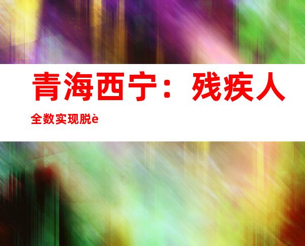 青海西宁：残疾人全数实现脱贫 根基养老保险参保率达100%