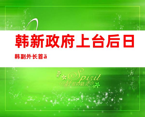 韩新政府上台后日韩副外长首会晤：就改善关系达成一致