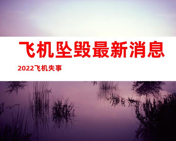 飞机坠毁最新消息2022飞机失事最新消息新闻2022