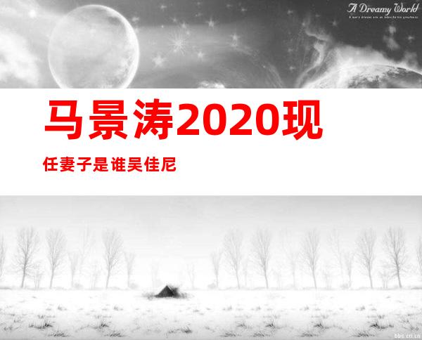 马景涛2020现任妻子是谁 吴佳尼和马景涛为什么分手