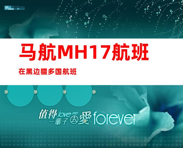 马航MH17航班在黑边疆多国航班避开黑空域（图）