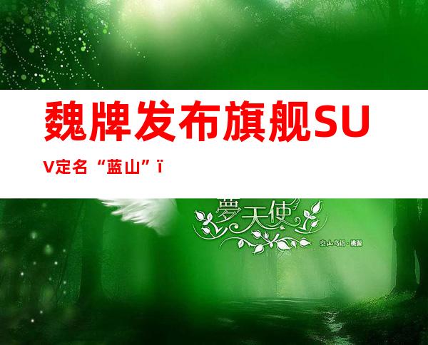 魏牌发布旗舰SUV定名“蓝山”，能否一改销量颓势？