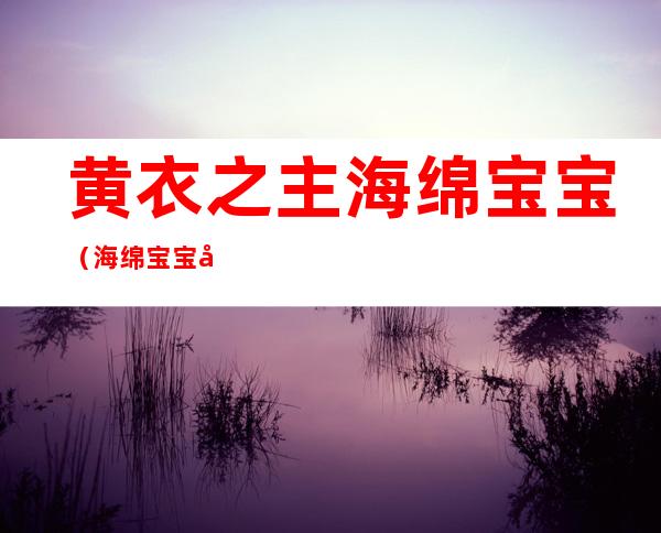 黄衣之主海绵宝宝（海绵宝宝动画中的人物介绍，准备好了吗）