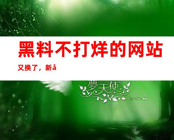 黑料不打烊的网站又换了，新地址的免费下载入口