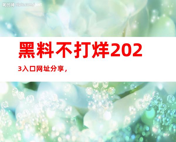 黑料不打烊2023入口网址分享，及时更新内容