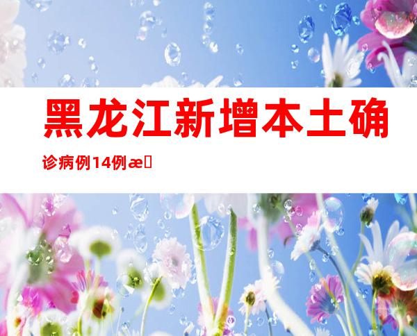 黑龙江新增本土确诊病例14例 新增本土无症状熏染者179例