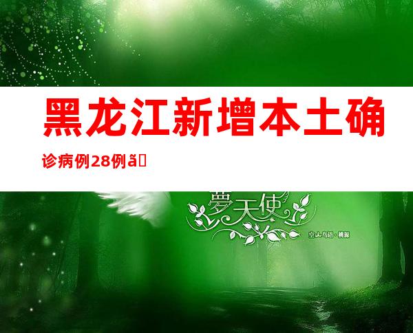 黑龙江新增本土确诊病例28例、本土无症状熏染者293例