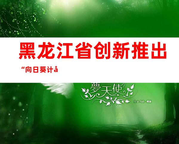 黑龙江省创新推出“向日葵计划” 打造未成年人保护工作站