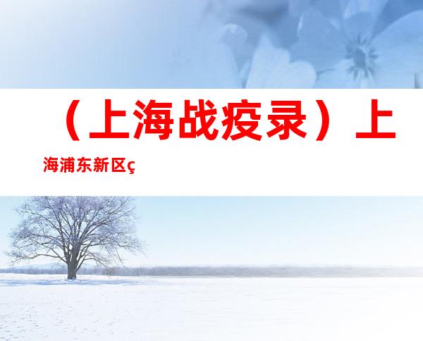 （上海战疫录）上海浦东新区线上线下教学同步进行 保障“两点一线”通勤