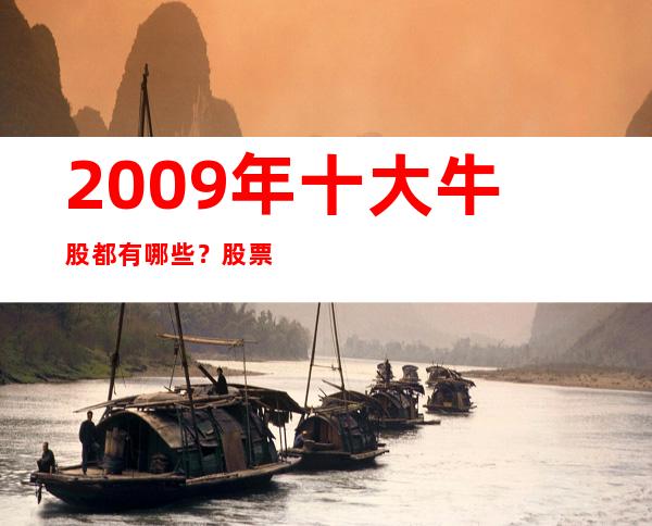 2009年十大牛股都有哪些？股票详解  　　