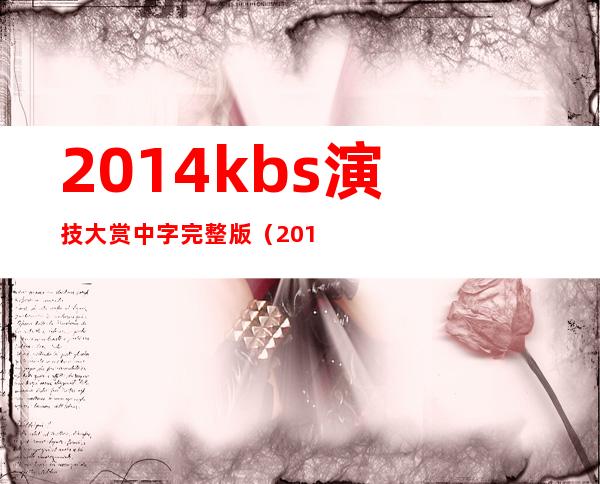 2014kbs演技大赏中字完整版（2014kbs演技大赏）