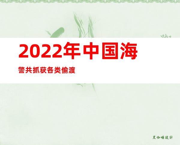 2022年中国海警共抓获各类偷渡人员1219名