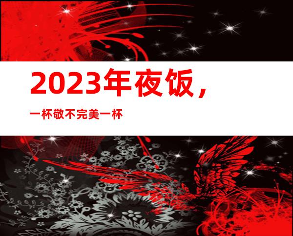 2023年夜饭，一杯敬不完美一杯敬希望