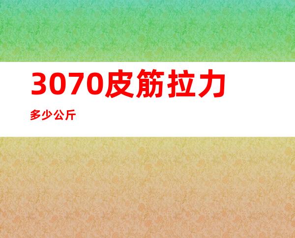 3070皮筋拉力多少公斤