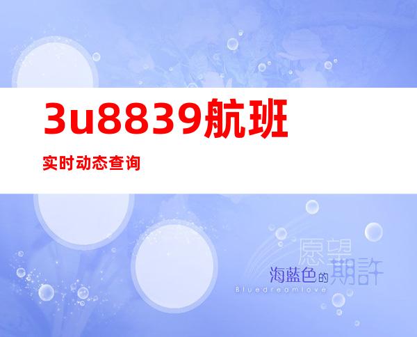 3u8839航班实时动态查询