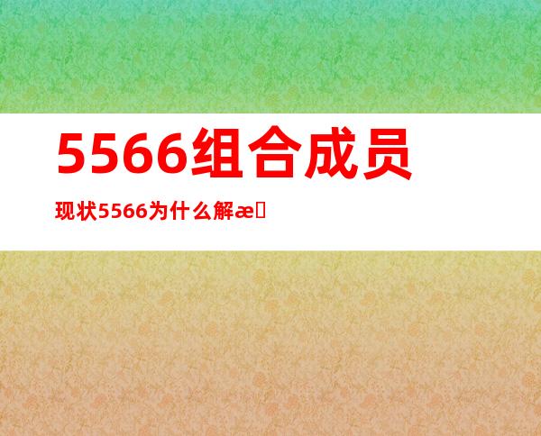 5566组合成员现状 5566为什么解散的