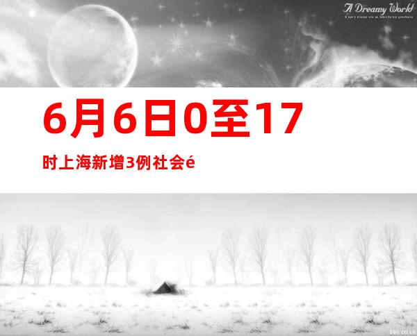 6月6日0至17时 上海新增3例社会面新冠肺炎本土确诊病例