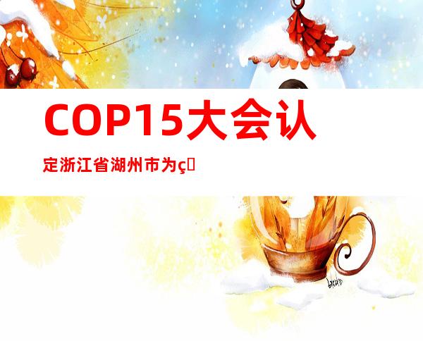 COP15大会认定浙江省湖州市为生态文明国际合作示范区