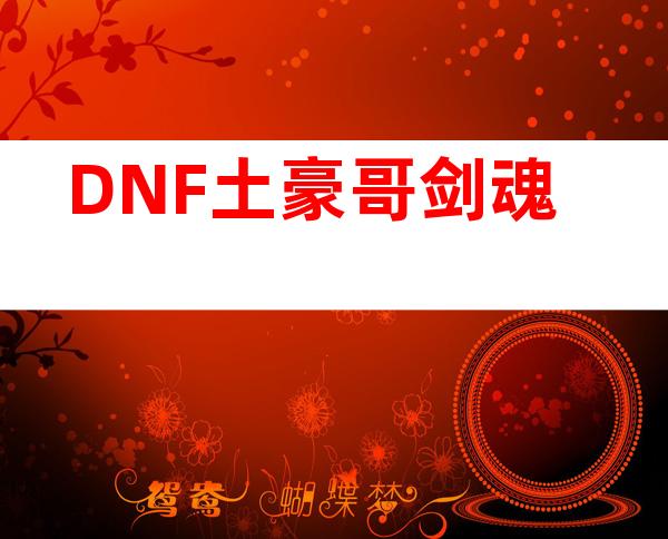 DNF土豪哥剑魂