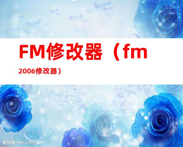 FM修改器（fm2006修改器）