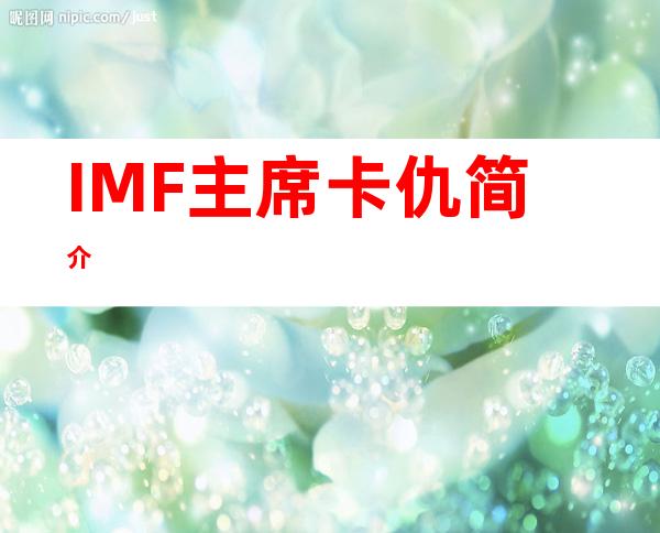 IMF主席卡仇简介