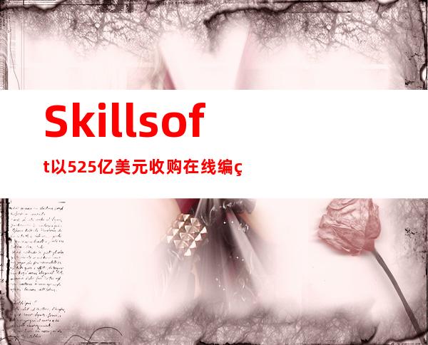 Skillsoft以5.25亿美元收购在线编程学习平台Codecademy