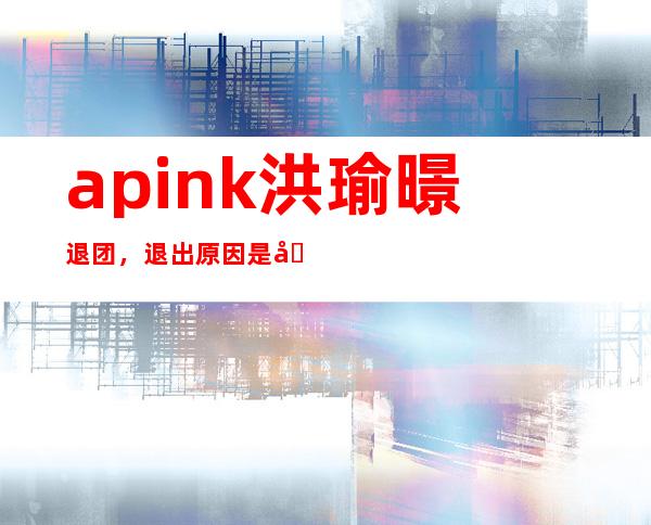 apink洪瑜暻退团，退出原因是内部扒了？