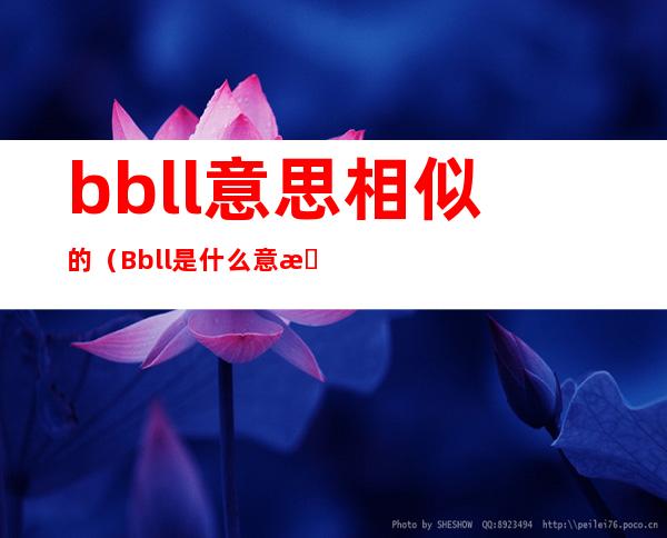 bbll意思相似的（Bbll是什么意思）