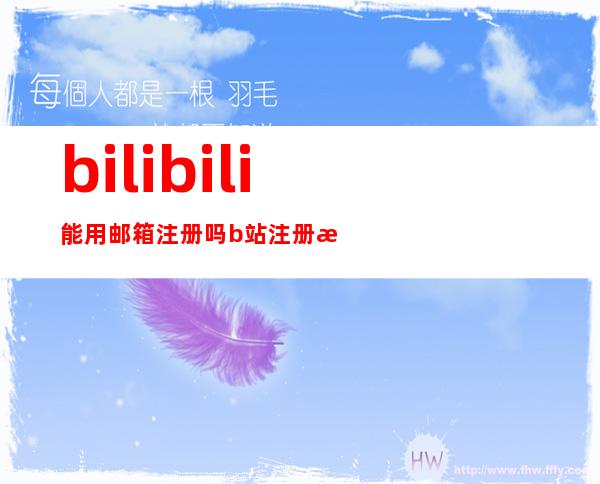 bilibili能用邮箱注册吗 b站注册方法一览