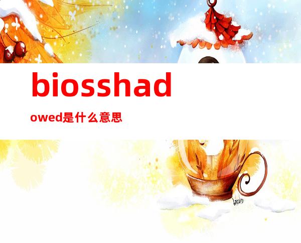 bios shadowed是什么意思