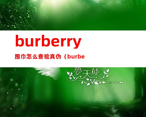 burberry围巾怎么查验真伪（burberry围巾蓝标什么意思）