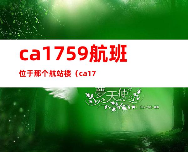 ca1759航班位于那个航站楼（ca1759飞重庆看日出坐A）