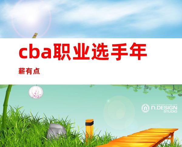 cba职业选手年薪有点